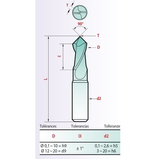 8090 - multi-v, 90°, 10 opérations, carbure